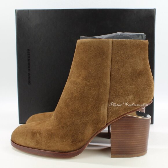 New ALEXANDER WANG Gabi Suede Ankle Boots - Picture 2 of 16